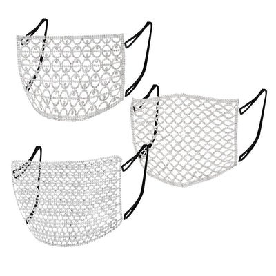 Mascarilla Facial de Malla Diamantada con Incrustaciones de Micro-malla - Image 4