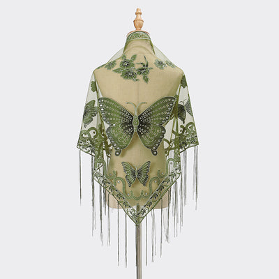 Pañuelo Triangular Calado con Encaje Elegante para Mujer - Image 16