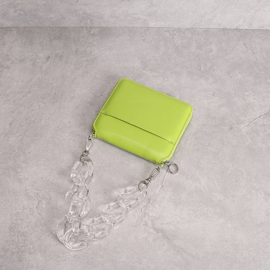 Bolso Crossbody Cuadrado Transparente con Cadena Acrílica para Mujer - Image 10