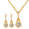 Conjunto de Joyería Novia Coreana: Collar y Aretes de Plata con Circones