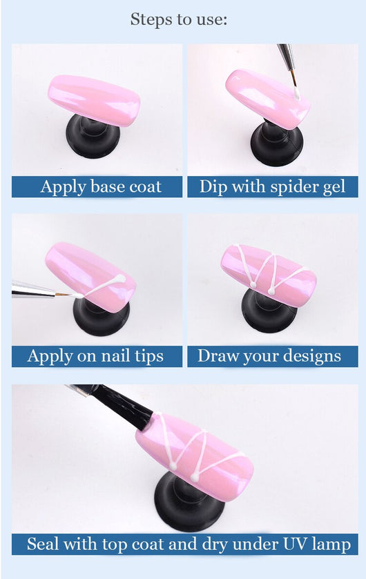 Gel de Uñas Elástico para Diseños Spider y Arte Creativo - Image 4