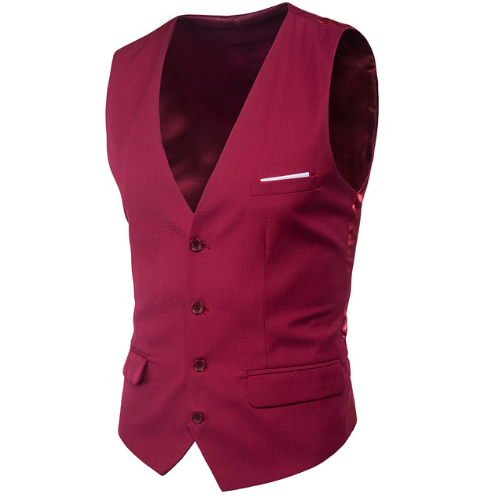 Chaleco Formal Slim Fit para Hombre - Talla Grande sin Mangas - Image 10