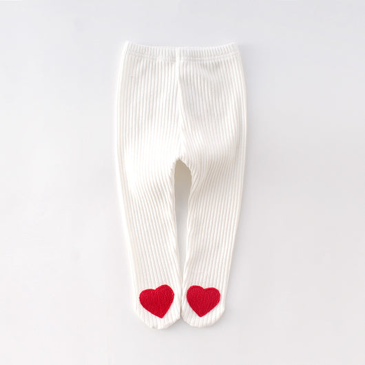 Leggings de Bebé con Corazón en Algodón - Perfectos para Primavera y Otoño - Image 9