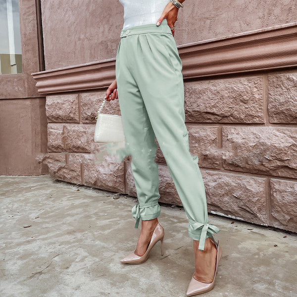 Pantalones Casuales para Mujer con Cordones Trendy