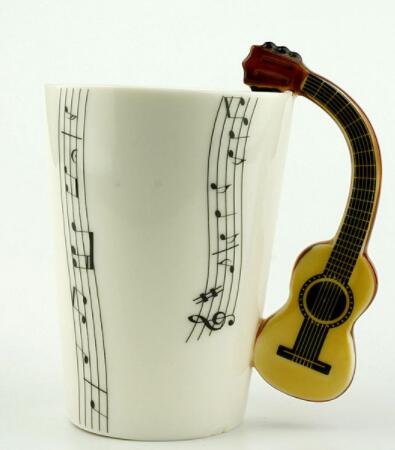 Taza de Cerámica Diseño Violín para Café, Té y Bebidas - Regalo Musical Perfecto