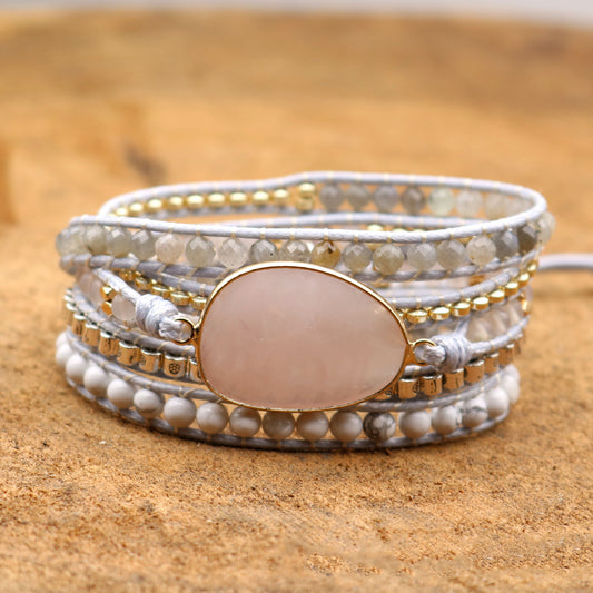 Pulsera de Piedra Natural Tejida a Mano