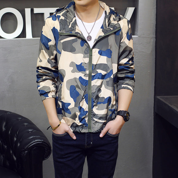 Chaqueta Camuflaje Slim Fit para Hombre - Estilo Urbano Moderno