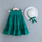 Vestido Infantil Sin Mangas Cuello Redondo - Colores Sólidos Verano