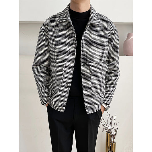 Chaqueta de Lana Suelta con Solapa Elegante para Hombre - Image 5