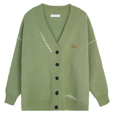 Cardigan Suéter Patchwork Oversize para Otoño e Invierno - Image 14
