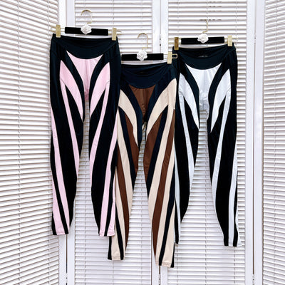 Leggings Deportivos con Malla y Costuras Decorativas para Mujer - Image 28