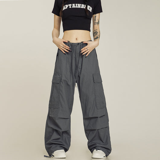 Pantalones Cargo Retro Multi Bolsillo en Khaki para Hombre y Mujer - Image 7