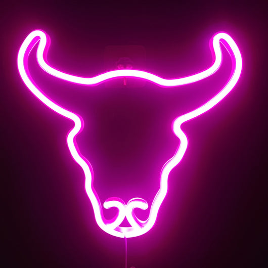 Lámpara Nocturna Decorativa Cabeza de Vaca Romántica para Bar - Image 11