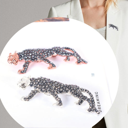 Broche Foulard con Strass Animal - Accesorio Elegante para Bufandas