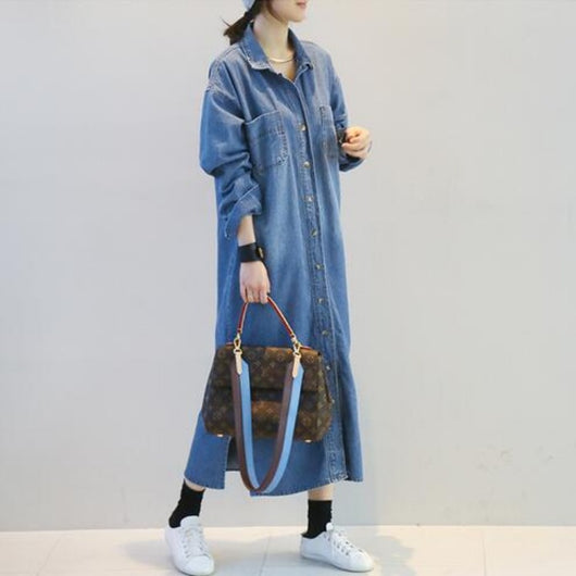 Chaqueta Denim Oversize con Aberturas Laterales - Image 8