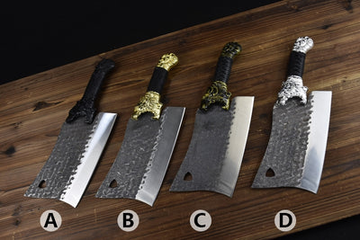 Cuchillo Divisor Cabeza de Tigre con Mango Redondo