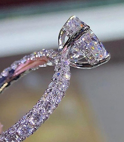 Anillo de Cristal Elegante para Novia - Joya de Diamantes de Imitación para Bodas y Eventos - Image 5