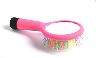 Cepillo Desenredante Antiestático con Espejo - Masaje Ondulado para Cabello Liso - Image 4