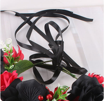 Diadema de Rosas de Simulación para Fiestas de Halloween y Navidad - Image 10