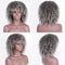 Peluca Corta Rizada para Mujer - Cabello Sintético Natural