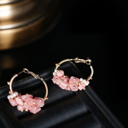 Aretes de Perla Acuática con Temperamento Femenino