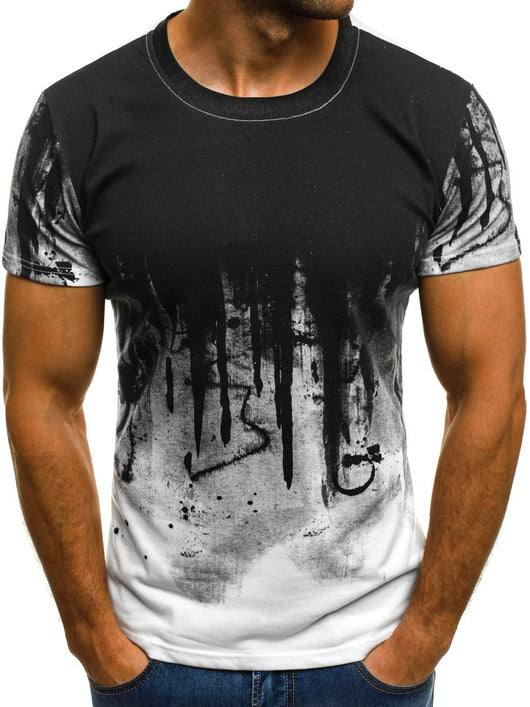 Playera de Compresión Fitness para Hombre - Degradado Negro y Rojo - Image 12