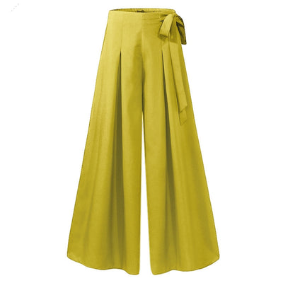 Pantalón Ancho de Algodón y Lino - Cintura Alta Suelta y Cómoda - Image 7