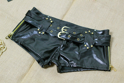 Shorts de Cuero Negro Ajustados - Image 8