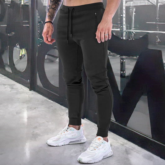 Pantalones Deportivos Hombre Ajuste Europeo Americano Color Sólido - Image 10