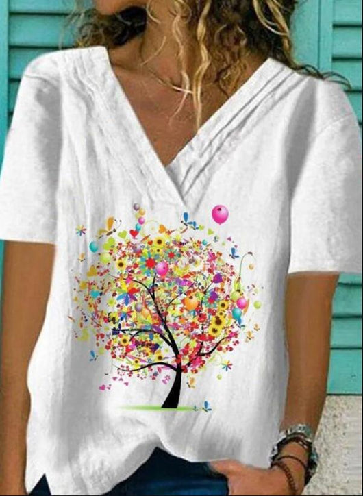 Playera Estampada Cuello V Manga Corta - Image 14