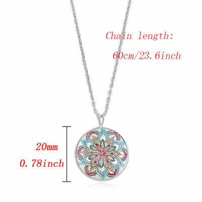 Collar Mandala Floral con Piedras Preciosas - Image 4