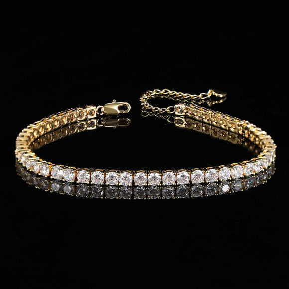 Pulsera Tobillera de Circones Tennis 4mm - Diseño Minimalista y Ajustable