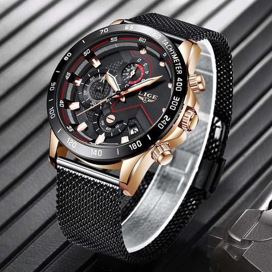 Reloj para Hombre con Malla Metálica - Image 9