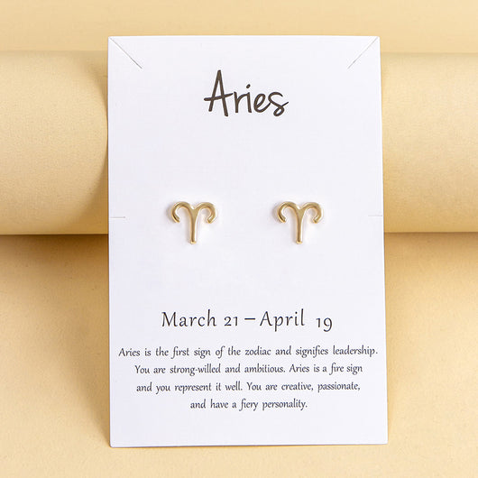 Aretes de los Doce Signos del Zodiaco en Oro y Plata - Image 4