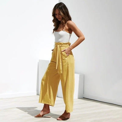 Pantalón Ancho Cropped de Pierna Recta - Image 3