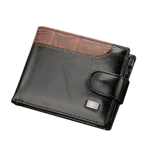 Cartera Corta de Cuero para Hombre con Hebilla - Billetera Compacta - Image 3