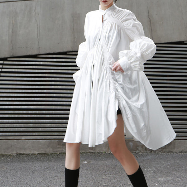 Vestido Camisa con Corte Irregular