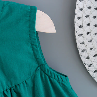Vestido Infantil Sin Mangas Cuello Redondo - Colores Sólidos Verano - Image 18