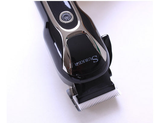 Black and silver hair clipper with an LCD display showing '100' and 'TURBO', featuring a power button and textured blade. - Image 5