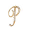 Fashion clothing accessories 26 English alphabet brooches P
