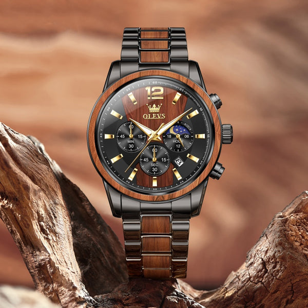 Reloj de Cuarzo para Hombre con Calendario y Seis Agujas