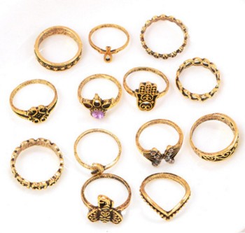 Conjunto de Anillos Bohemios Vintage