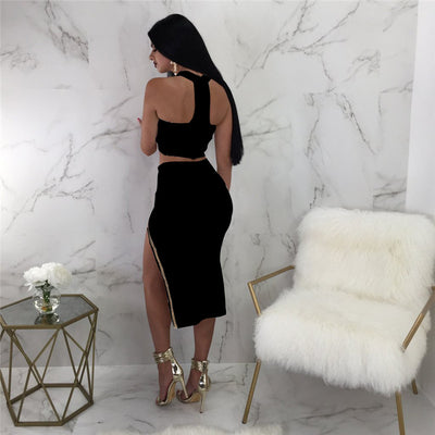 Traje sin mangas con aberturas laterales para mujer - Image 2