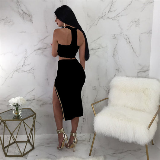 Traje sin mangas con aberturas laterales para mujer - Image 2