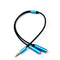 Cabo Divisor de Áudio 3.5mm SIANCS – Adaptador Distribuidor de Fone de Ouvido 1 Macho para 2 Fêmeas