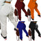 Conjunto de Buzo y Pantalón Deportivo con Ojetes de Color Sólido
