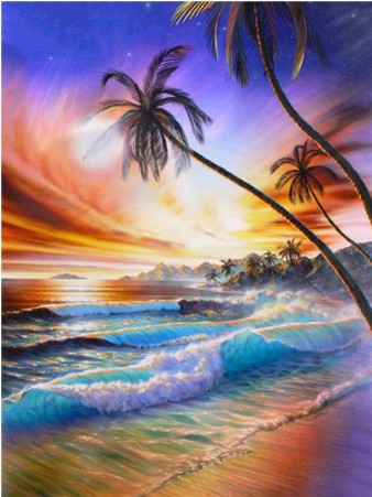 Cuadro de Diamantes Paisaje DIY - Pintura Completa