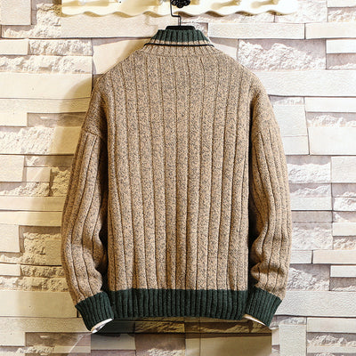 Suéter con Cuello Alzado y Bordados Decorativos - Image 2
