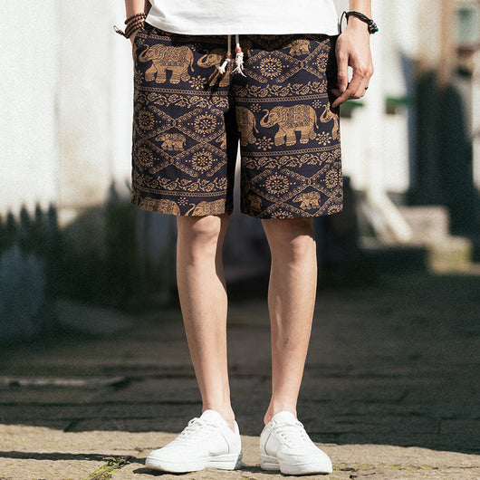Pantalones Casuales Talla Grande para Hombre con Cierre de Cordones y Corte Recto - Image 2