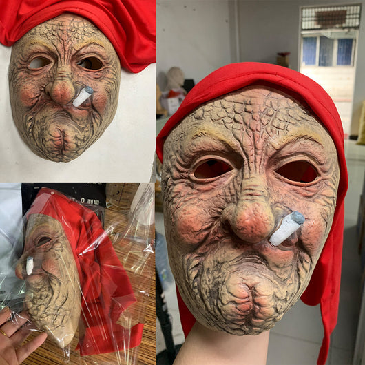 Máscara de Cabeza Calva de Abuelo - Cobertura Látex Realista - Image 4